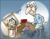 Cartoon: Clean up (small) by jeander tagged christine,lagarde,imf,strauss,kahn,dominique,scandal,sex