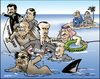 Cartoon: Dictator ship (small) by jeander tagged gadaffi,khadaffi,libya,dictator,syria,yemen,iraq,saudi,arabia