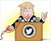 Cartoon: Donald Trump (small) by jeander tagged president,donald,trump,usa,cnn