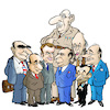 Cartoon: French presidents (small) by jeander tagged presidents france mitterand hollande de gaulle macron estaing zarkosy chirac