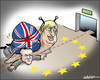 Cartoon: Heading for Brexit (small) by jeander tagged david,cameron,boris,johnson,eu,brexit