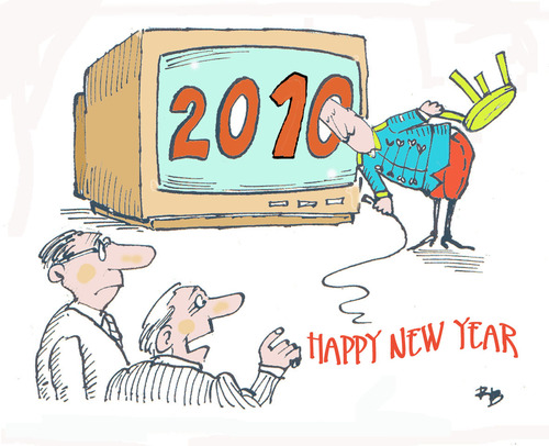 Cartoon: 2010 (medium) by rakbela tagged happy,new,year