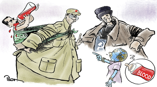 Cartoon: Syria situation 2 (medium) by Popa tagged syria