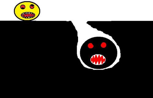 Cartoon: Emo Smiley (medium) by Jay-Z tagged emo,smiley,hole,black