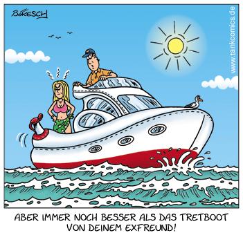 Cartoon: die yacht (medium) by pentrick tagged boot,yacht,meer,urlaub,boat,sea,ocean,vacation,woman,man,frau,mann,