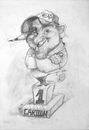 Cartoon: THE BIGEST HEAD (small) by GOYET tagged mano,head,caricaturistas,carttonistas,artist