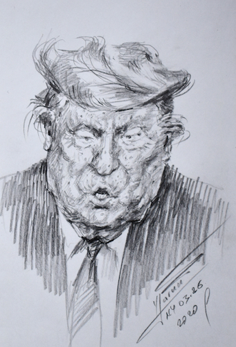 Cartoon: Old and Crazy Trump (medium) by ylli haruni tagged donald,trump,pervert,usa