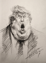 Cartoon: Trump - Fire and Fury (small) by ylli haruni tagged trump,donald,fire,and,fury,president,usa