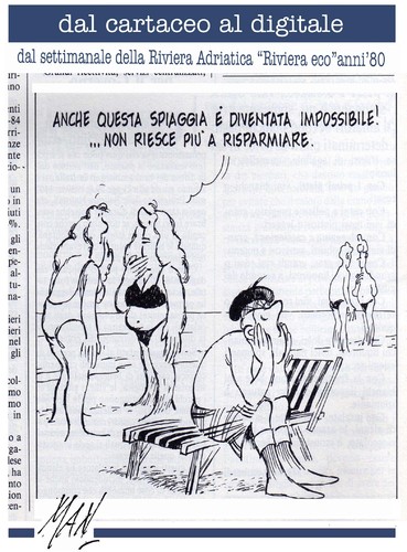 Cartoon: al mare (medium) by Enzo Maneglia Man tagged turismo
