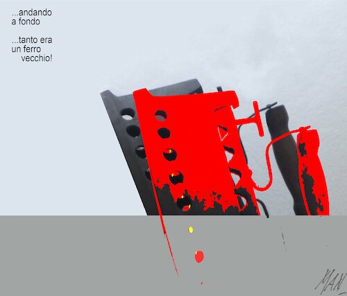 Cartoon: andando a fondo (medium) by Enzo Maneglia Man tagged grafica,umorismo,surrealismo,by,enzo,maneglia,man