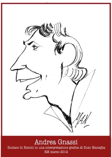 Cartoon: Andrea Gnassi (medium) by Enzo Maneglia Man tagged rimini,sindaco,gnassi,caricatura