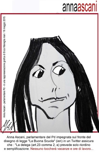 Cartoon: Anna Ascani (medium) by Enzo Maneglia Man tagged anna,ascani,parlamentare,pd,maneglia,enzo,man