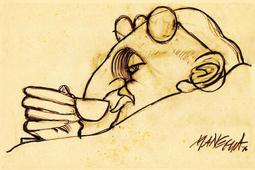 Cartoon: assaggiatore (medium) by Enzo Maneglia Man tagged grafica,umorismo