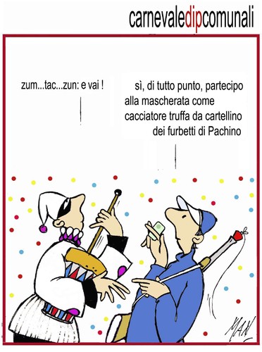 Cartoon: carnevale dip comunali (medium) by Enzo Maneglia Man tagged cassonettari,man,maneglia,fighillearte