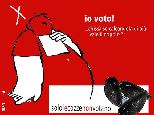 Cartoon: domani 25settembre si vota (medium) by Enzo Maneglia Man tagged vignette,umorismo,grafico,elezioni,nazionali,italiane