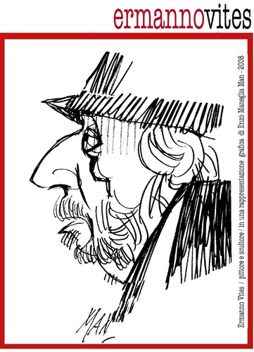 Cartoon: Ermanno Vites pittore (medium) by Enzo Maneglia Man tagged vites,ermanno,pittore,scultore