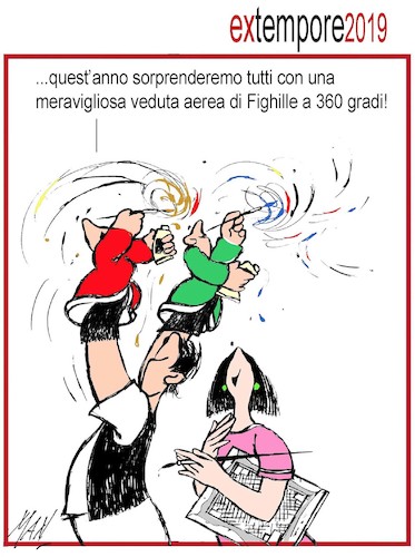 Cartoon: Extempore FighilleItalia2019 (medium) by Enzo Maneglia Man tagged vignette,umorismo,grafico,manifestazioni,di,arte,pittura,concorsi,fighillearte,piccolomuseo,fighille,maneglia,man