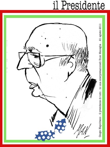Cartoon: Giorgio Napolitano (medium) by Enzo Maneglia Man tagged italiano,napolitano,giorgio,presidente
