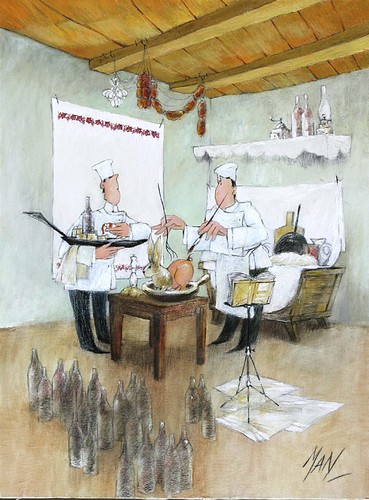 Cartoon: il coniglio in porchetta (medium) by Enzo Maneglia Man tagged cucina,in