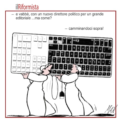 Cartoon: il riformista (medium) by Enzo Maneglia Man tagged vignett,umorismo,grafico,fughillearte,piccolo,museo,fighille