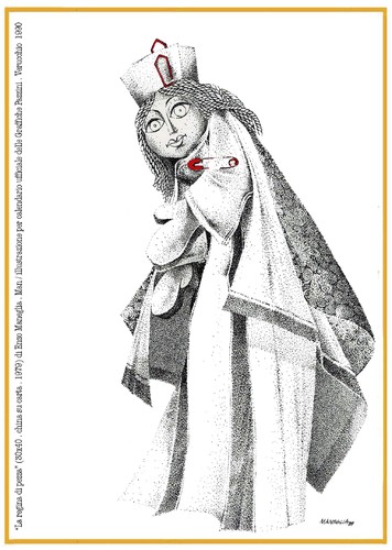Cartoon: la regina di pezza (medium) by Enzo Maneglia Man tagged pazzini,maneglia,pointilisme,regine