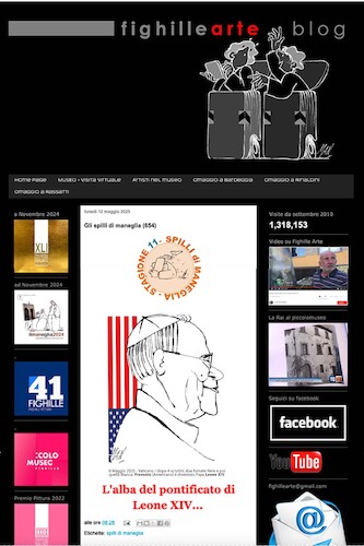 Cartoon: Leone XIV (medium) by Enzo Maneglia Man tagged caricature,grafiche,ritratti,fghillearte,piccolomuseo,fighille,ita