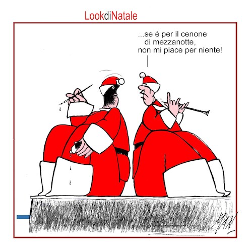 Cartoon: Look di Natele (medium) by Enzo Maneglia Man tagged vignetta,umorismo,grafico,natale,fighillearte,piccolomuseo,fighille,ita