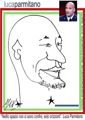 Cartoon: Luca Parmitano (medium) by Enzo Maneglia Man tagged personaggi,maneglia,parmitano,luca,astronauta,caricatura,famosi