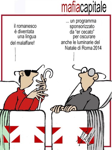 Cartoon: mafia capitale (medium) by Enzo Maneglia Man tagged cassonettari,man,maneglia,fighillearte