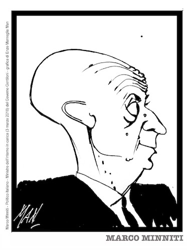 Cartoon: Marco Minniti (medium) by Enzo Maneglia Man tagged caricature,famosi,politico,ministro,man,maneglia