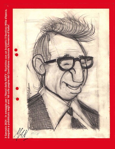 Cartoon: Mike Bongiorno (medium) by Enzo Maneglia Man tagged caricature,personaggi,mike,bongiorno,bozzetti