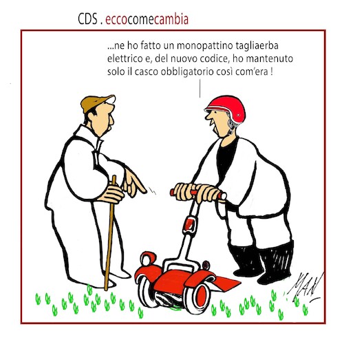 Cartoon: Nuovo CDS (medium) by Enzo Maneglia Man tagged norme,stradali,codici,educazione,stradale