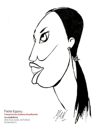 Cartoon: Paola Egonu (medium) by Enzo Maneglia Man tagged caricature,ritratti,grafica,by,maneglia