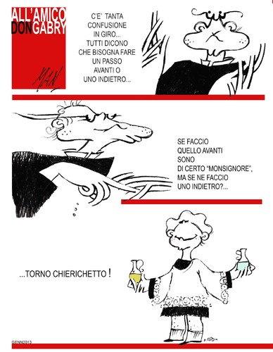 Cartoon: passi avanti e passi indietro (medium) by Enzo Maneglia Man tagged passi,passiavanti,passindietro