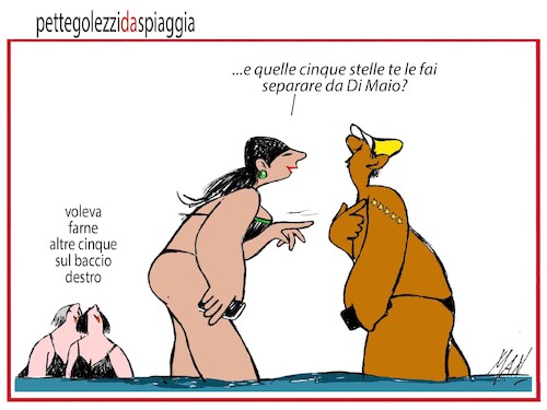 Cartoon: pettegolezzi da spiaggia (medium) by Enzo Maneglia Man tagged vignette,umorismo,grafico,spilli,di,maneglia,fighillearte,picclomuseo,fighille,ita