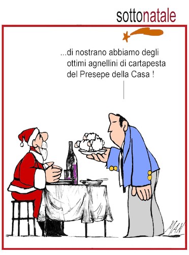 Cartoon: pranzi sotto Natale (medium) by Enzo Maneglia Man tagged vignette,umorismo,grafico,sotto,natale,cassonettari,fighillearte,piccolomuseo,di,fighille,maneglia,man,2019