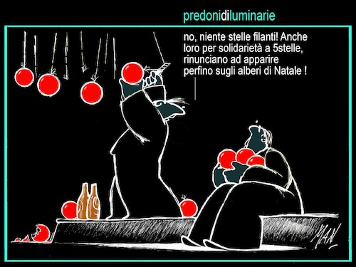 Cartoon: predono di luminarie (medium) by Enzo Maneglia Man tagged vignette,umorismo,grafico,spilli,fighillearte,piccolomuseo,fighille,ita