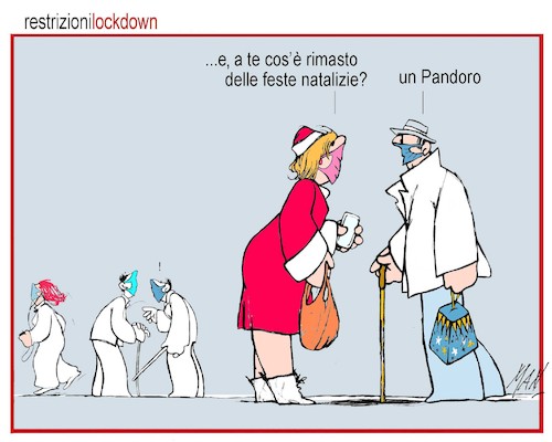 Cartoon: Restrizioni lockdown (medium) by Enzo Maneglia Man tagged vignette,umorsmo,grafico,by,man,fighillearte,piccolomuseo,di,fighille,ita
