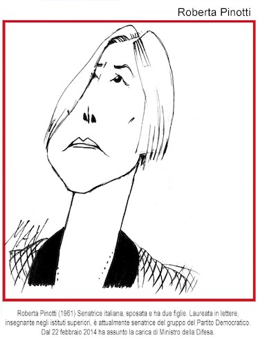 Cartoon: Rpberta Pinotti (medium) by Enzo Maneglia Man tagged rappresentazione,grafica,caricature,di,man,maneglia