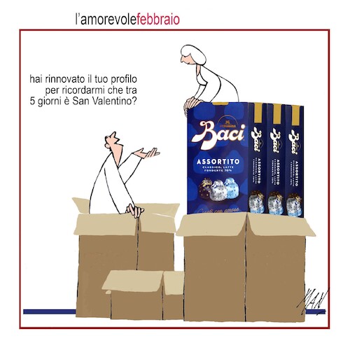 Cartoon: San Valentino (medium) by Enzo Maneglia Man tagged vignette,umorismo,grafico,spilli,fighillearte,piccolomuseo,di,fighille,ita