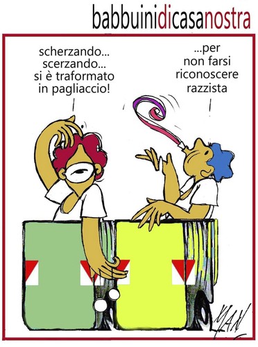 Cartoon: scherzando scherzando (medium) by Enzo Maneglia Man tagged cassonettari,man,maneglia,caldero,scherzando