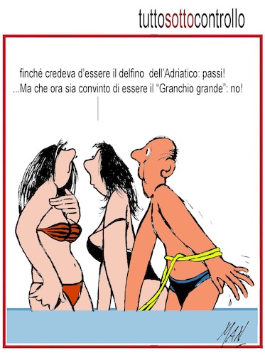 Cartoon: sotto controllo (medium) by Enzo Maneglia Man tagged vognetta,umorismo,grafico,cassonettari,fighullearte,maneglia,man