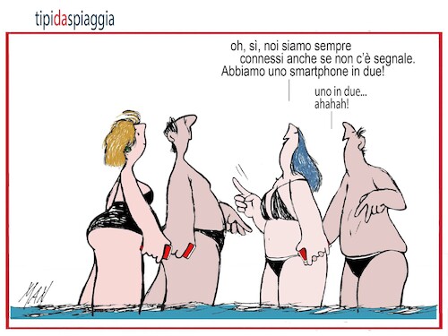 Cartoon: tipi da spiagga (medium) by Enzo Maneglia Man tagged vignetta,umorismo,grafico,mare,tipi,da,spiaggia,cartone,animato