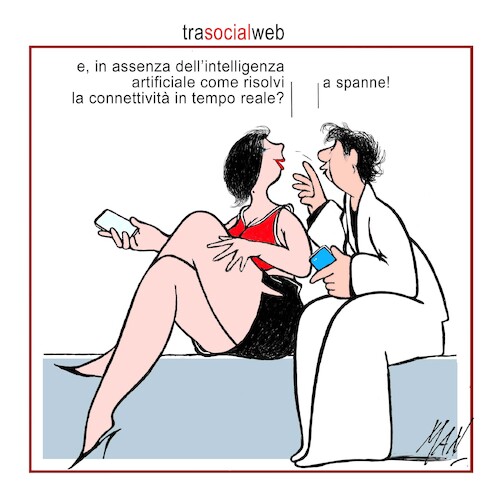 Cartoon: tra socialweb (medium) by Enzo Maneglia Man tagged vignette,umorismo,grafico,spilli,fighillearte,piccolomuseo,fighille,ita