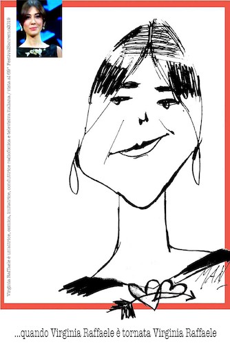 Cartoon: Virginia Raffaele (medium) by Enzo Maneglia Man tagged caricature,ritratti,virginia,raffaele,attrice,comica,imitatrice,conduttrice,radiofonica,televisiva,italiana