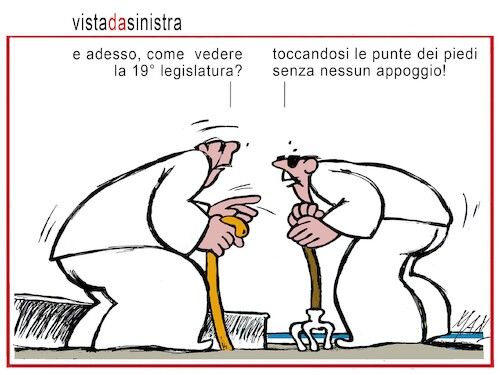 Cartoon: vista da sinistra (medium) by Enzo Maneglia Man tagged vignette,umorismo,grafico,satira,fighillearte,piccolomuseondi,fighille,ita