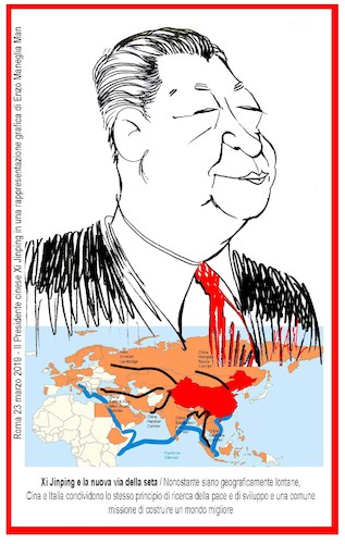 Cartoon: Xi Jinping (medium) by Enzo Maneglia Man tagged caricature,grafiche,xi,jinping,presidente,cinese,personaggi,illustrazioni,politica,maneglia,man