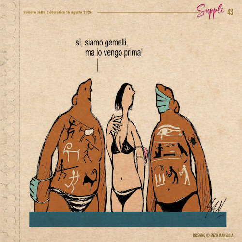 Cartoon: Suppli7 2020 (medium) by Enzo Maneglia Man tagged vignette,umorismo,grafico,rivista,suppli,umoristica,online,enzo,maneglia,man