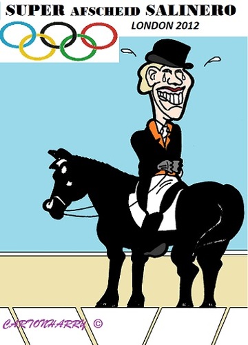 Cartoon: Afscheid Super Salinero (medium) by cartoonharry tagged anky,olympics2012,london,salinero,horse,finish,end,farewell,afscheid,paard,cartoon,cartoonharry,dutch,holland,toonpool