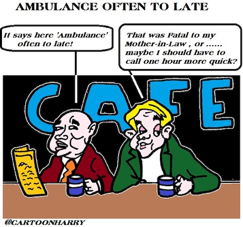 Cartoon: Ambulance (medium) by cartoonharry tagged motherinlaw,ambulance